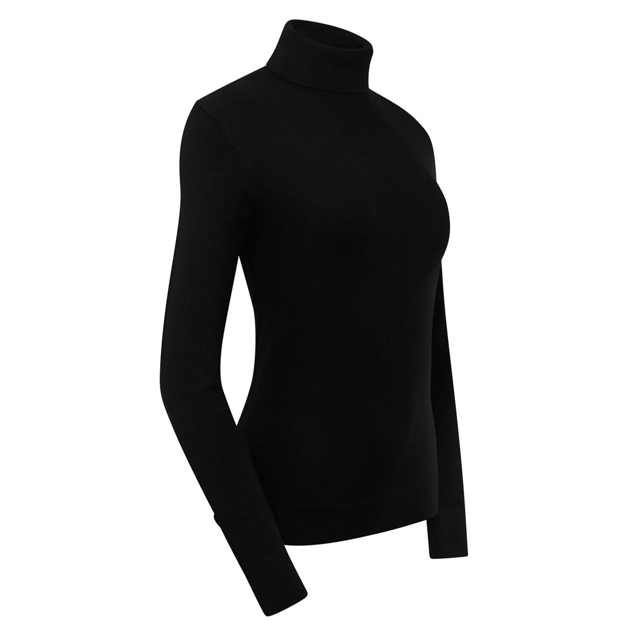 Pure Golf Glow Ladies Golf Roll Neck Black